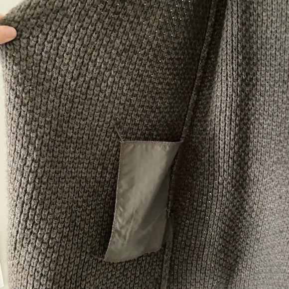 VINCE Size S Gray Honeycomb Yak Wool Sweater Cardigan Jacket MSRP $485 - Picture 10 of 12
